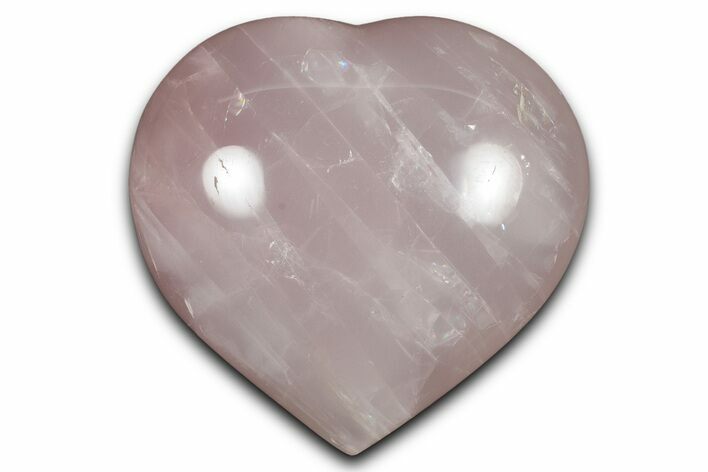 Polished Rose Quartz Heart - Madagascar #333914